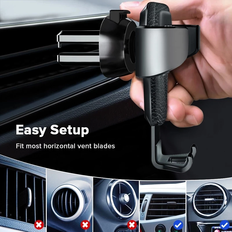 gravity car mount for mobile phone holder car air vent clip stand cell phone gps support for iphone 11 xs x xr 7 samsung huawei free global shipping