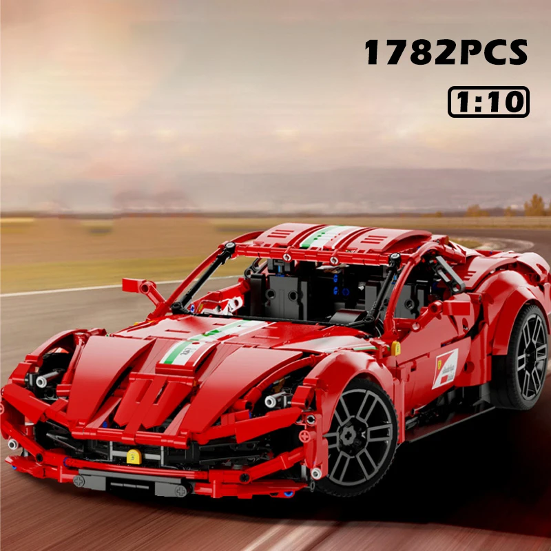 

Конструктор MOC технический автомобиль F12, эксперт по скорости, супер спорт, красный гоночный автомобиль, игрушки для взрослых мальчиков, дру...