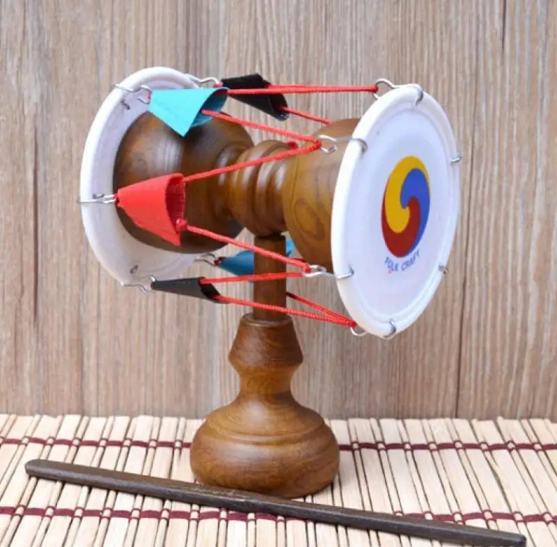 Корейский этнический традиционный круглый барабан для талии ударный инструмент