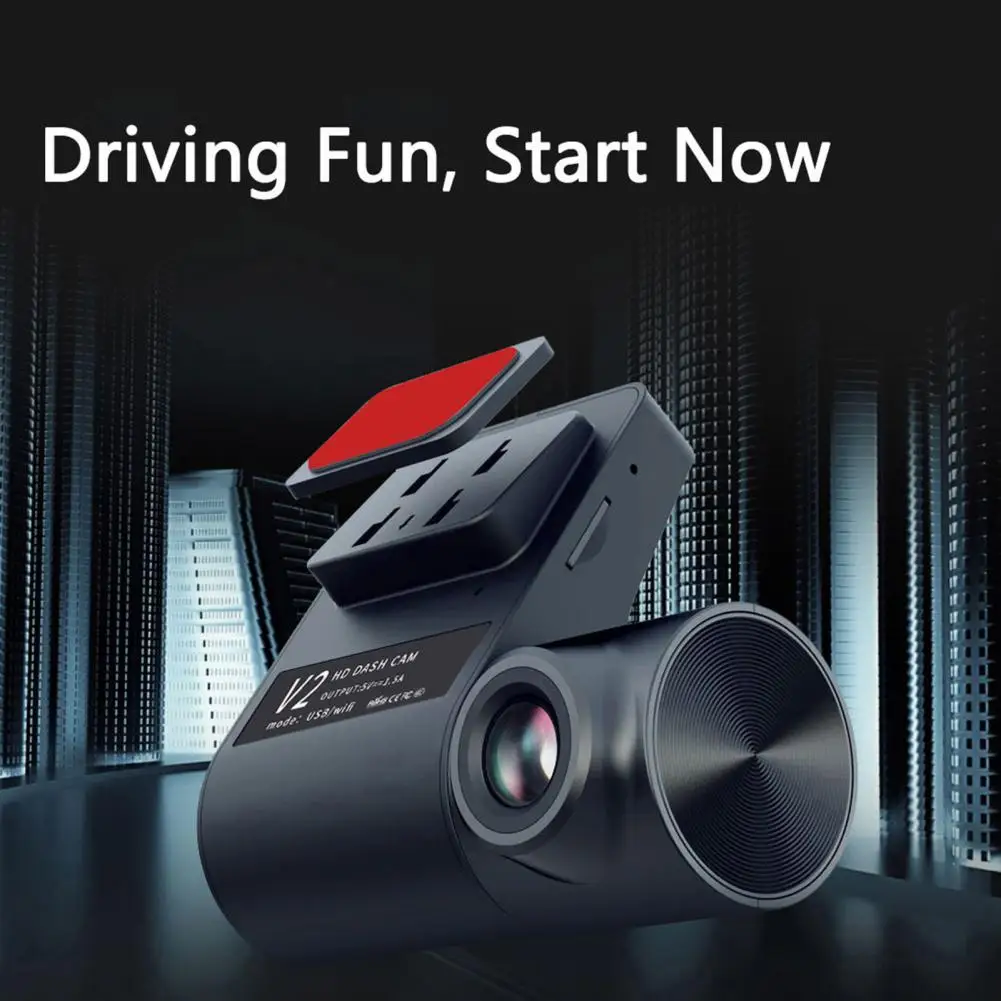 Скрытый автомобильный широкоугольный видеорегистратор 170 ночное видение Wi-Fi 720P