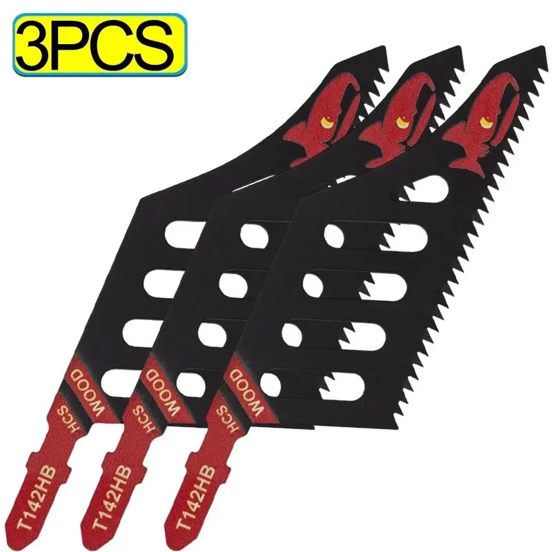 T142HB Лобзики Сверхмощный Т-образный хвостовик для заподлицо Прецизионный режущий инструмент Деревянные плотные помехи Пильное полотно Сменное пильное полотно с грубыми зубьями