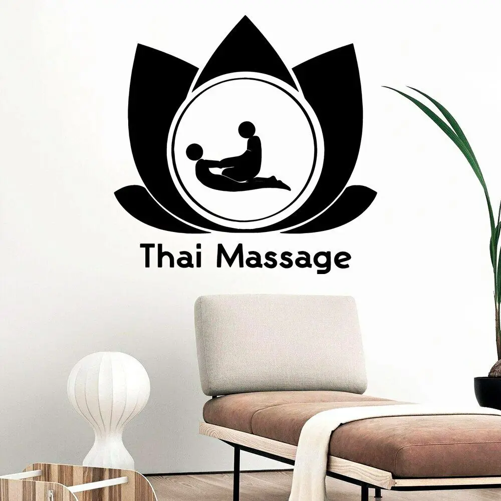 

Creative Thai Massage Cartoon Wall Decals Pvc Mural Art Diy Poster For massage Wall Stickers Waterproof Wallpaper Mural