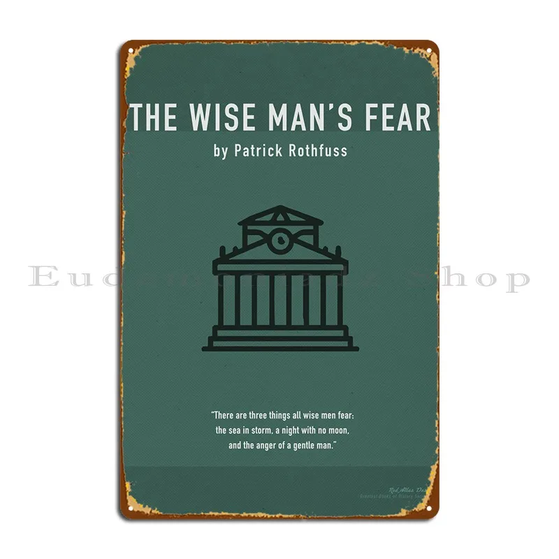Мудрый человек книга страха металлический знак дизайн клуба проектирование