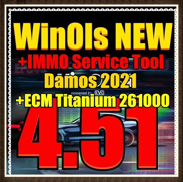 Новинка 2021 года, WinOLS 4,51 с плагинами, ОЗУ 2021 Damos + ECM TITANIUM 26100 + инструмент immo + Видео установки + pdf руководство, уроки ремап ECU