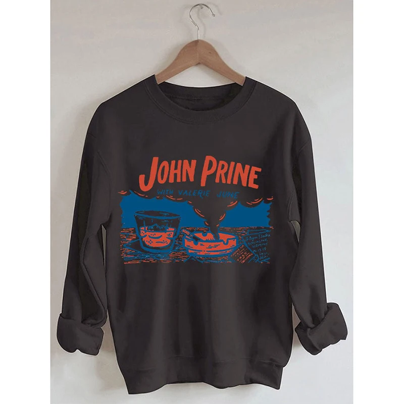 

Rheaclot John Prine с Валерией, Женская хлопковая толстовка с длинными рукавами