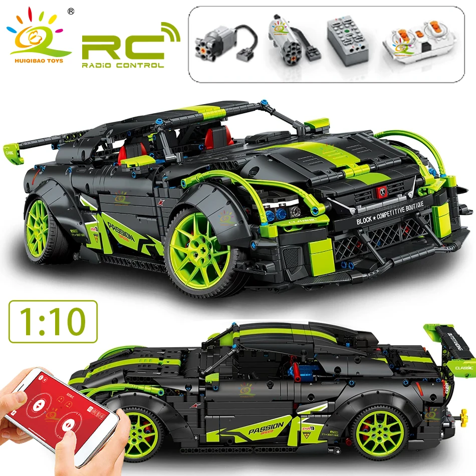 

HUIQIBAO 2671pcs Remote Control Famous Supercar Building Blocks RC Super Sports Car Technical Bricks Toys For Adults Boys Gifts