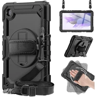 case for samsung galaxy tab a7 lite t220 t225 a8 t290 a8 4 t307 t387 heavy duty shockproof cover with rotation stand and strap