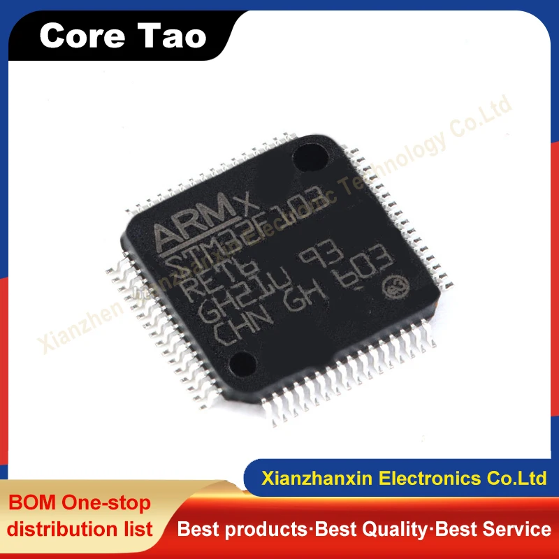 

1~5PCS/LOT STM32F103RET6 32F103RE LQFP64 32-bit microcontrollers