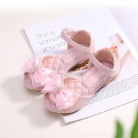 4 12 years newest bow girls sandals korean fashion fish mouth childrens sandals princess shoes girls flower for patry wedding