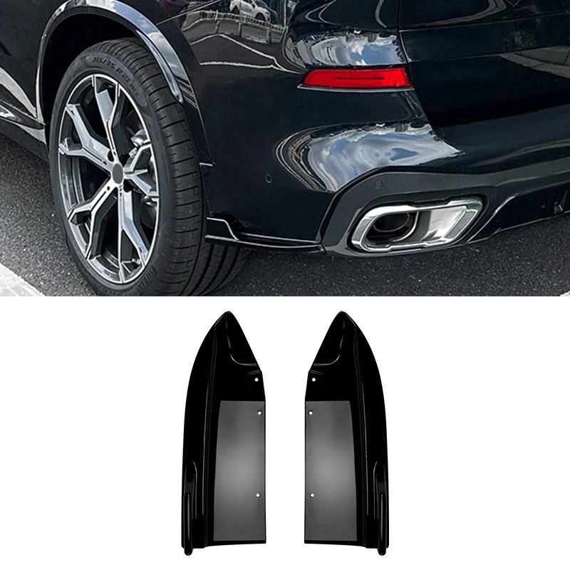 Глянцевый черный/углеродное волокно задний бампер автомобиля диффузор для губ