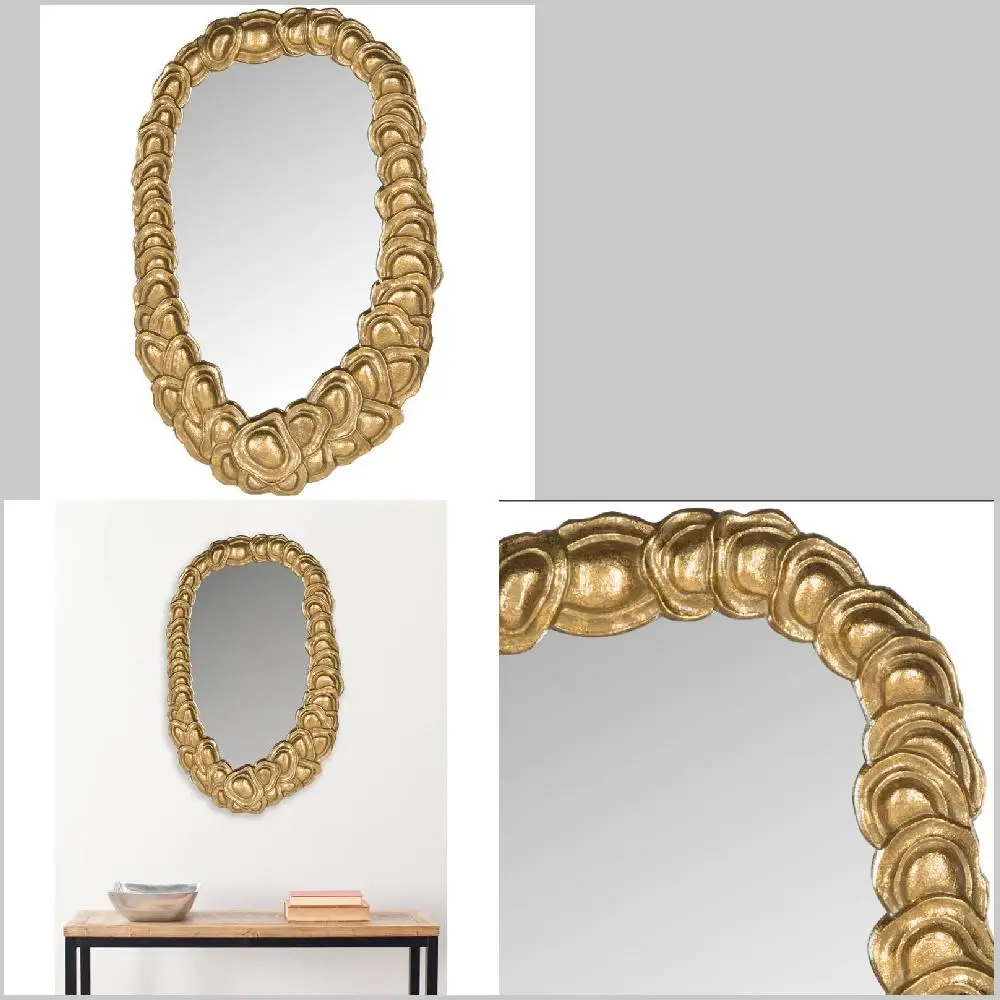 

Gorgeous Antique Gold Embellished Mirror with Extraordinary Garland Detail for Home Decoration and Wall Decoration - Perfect Gif