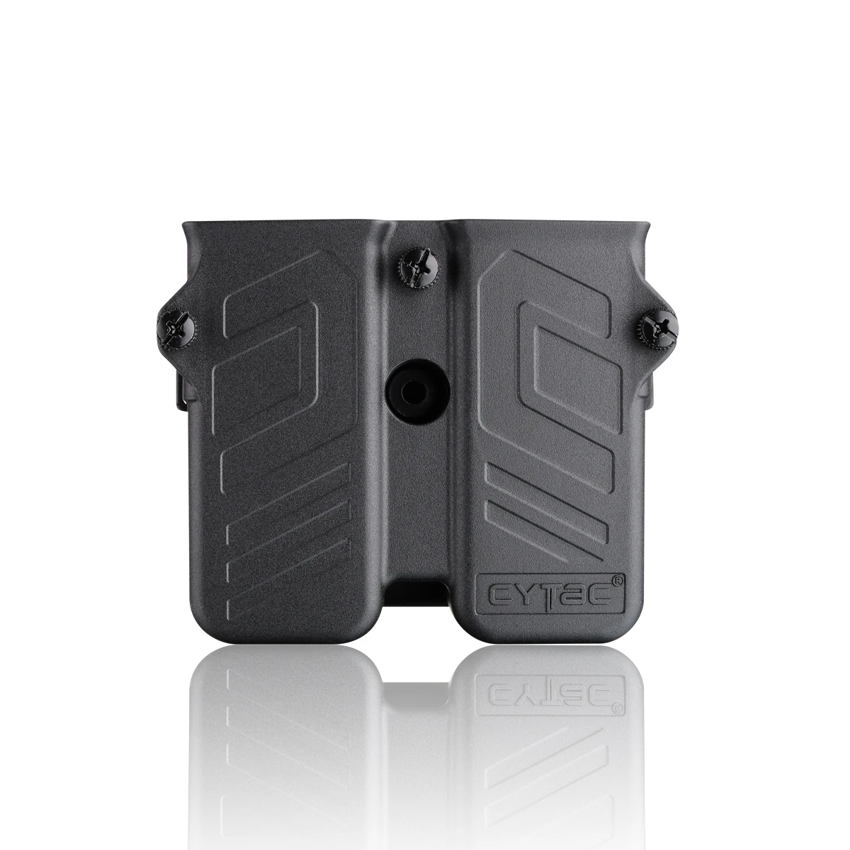 

Double Slot Magazine Cover Closed Belt Buckle Adjustable to fit most 9mm/ .38/.40/.45 caliber double or single row pistol magazi