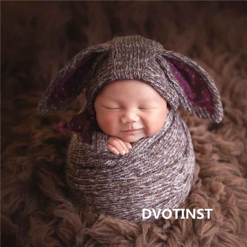 Dvotinst реквизит для фотосъемки новорожденных Детские наряды шапка оберточный фон