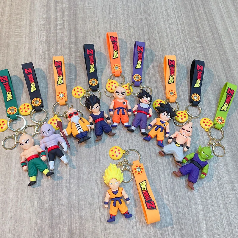 

Anime Dragon Ball Figure Keychain Pendant Toy Goku Majin Buu Piccolo PVC Doll Model Car Keychain Pendant Cute Bag Ornament Gifts