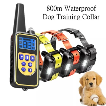 Electric Dog Training Collar Waterproof Dog Bark Collar Pet With Remote Control Rechargeable Anti Barking Device All Size Dogs 1