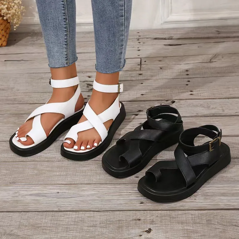 Women's Sandals 2023 Summer Solid Color Comfortable Female Beach Shoes Chunky Sandalias Non-Slip Shoe Platform Zapatillas Mujer