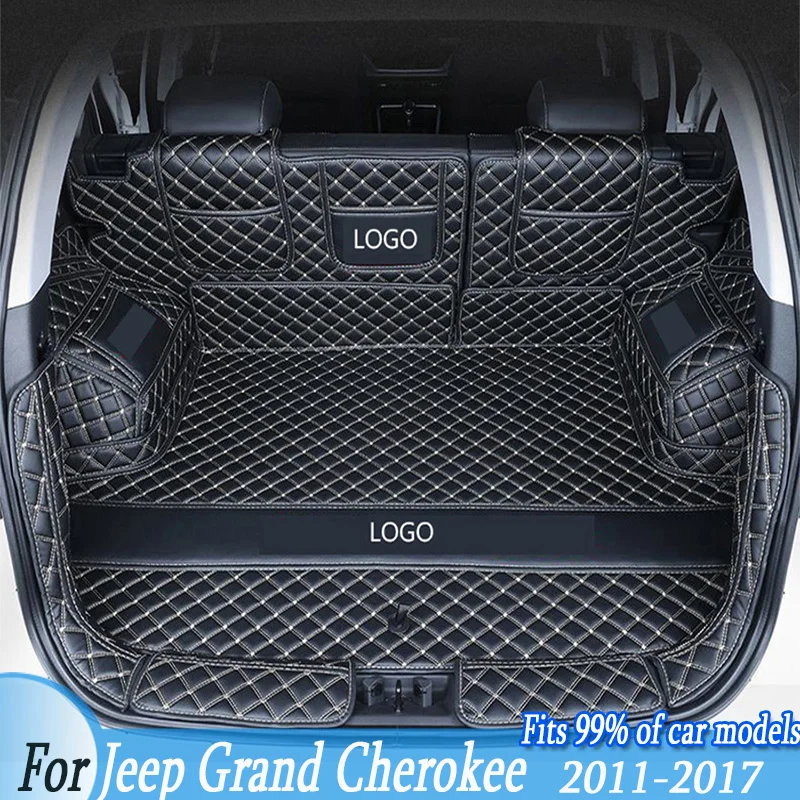 Car trunk mat for Jeep Grand Cherokee 2011 2012 2013 2014 2015 2016 2017 Cargo Liner Carpet Interior Parts Accessories Cover