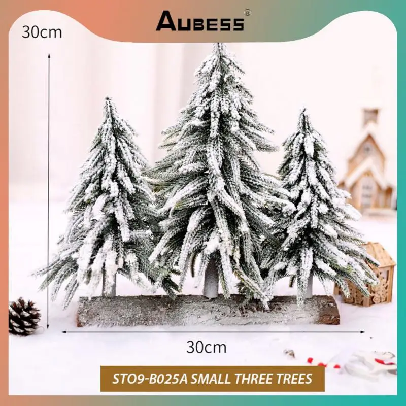 

Christmas Tree Falling Snow Xmas Tree Mini Small Trees Creative Snow Scene Christmas Ornaments Figurines Navidad New Year Noel