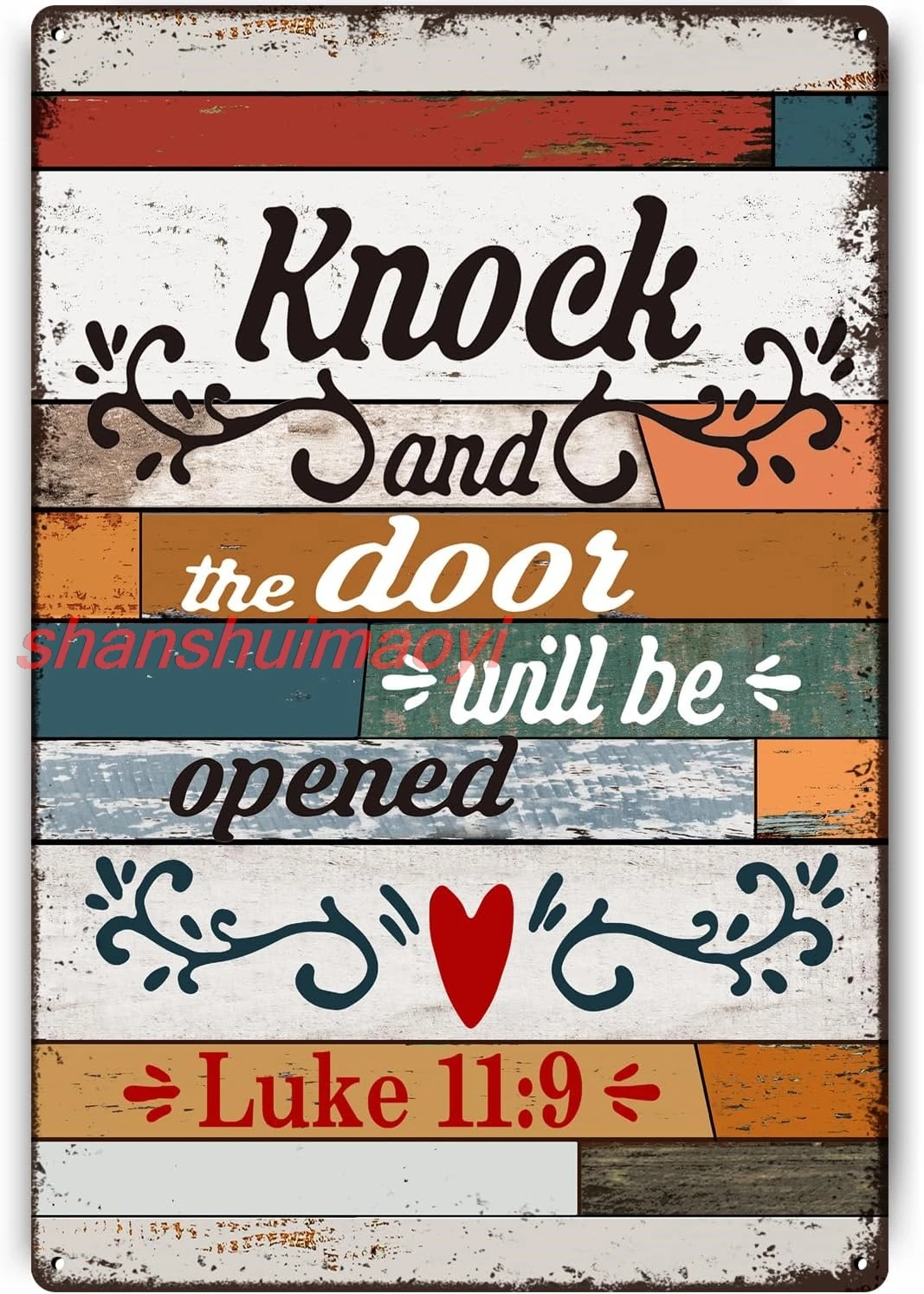 Металлическая вывеска Znzd &quotСтук и дверь откроются&quot