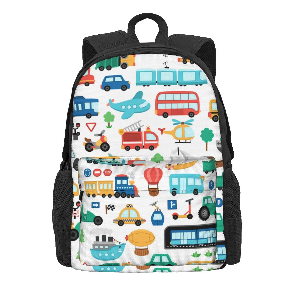 

Забавный рюкзак с транспортным средством для мальчиков и девочек, прочные рюкзаки с мультяшным принтом, Полиэстеровые повседневные школьные сумки, дизайнерский дорожный рюкзак