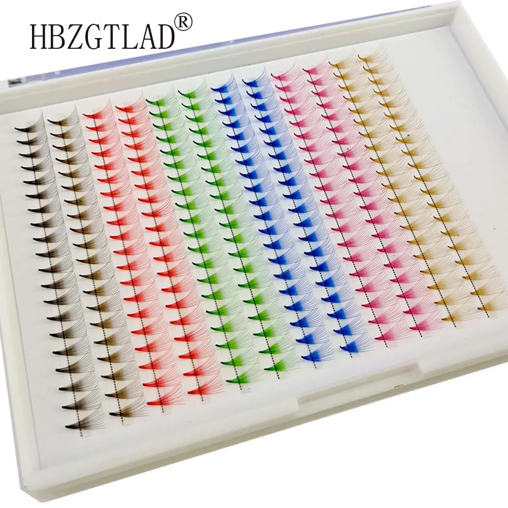 Ресницы Накладные из 100% шелка большой емкости 1 лоток 12 смешанных цветов 10d |