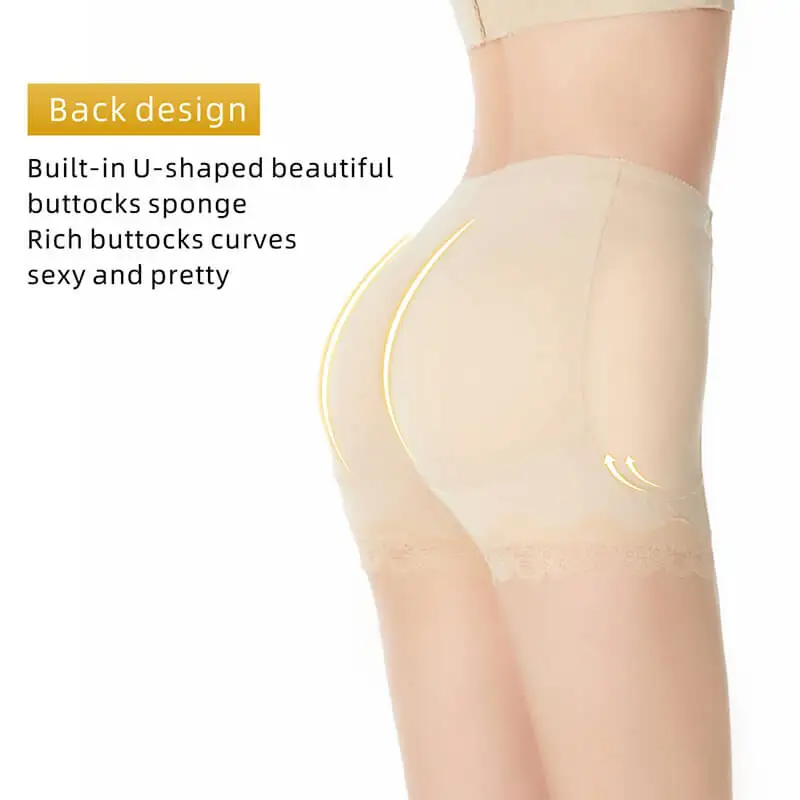 Корректирующие трусики с подкладкой для бедер женские пуш-ап имитацией задницы