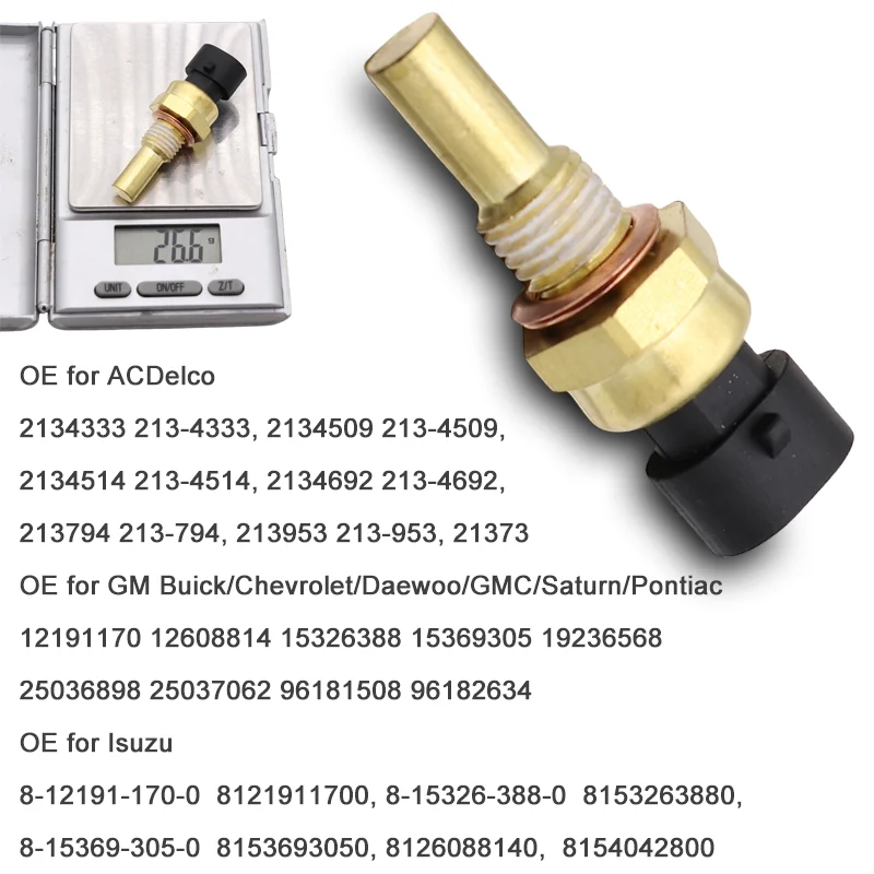 Датчик температуры воды 213-4514 19236568 12191170 12608814 15326388 5369305 25036898 25037062 96181508 96182634 для GM Buick