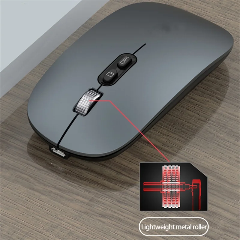 Фото Type-C Wireless Mouse Computer Bluetooth Mouse Silent PC Mause Rechargeable Ergonomic Mouse 2.4G USB Optical Mice For Laptop PC №5