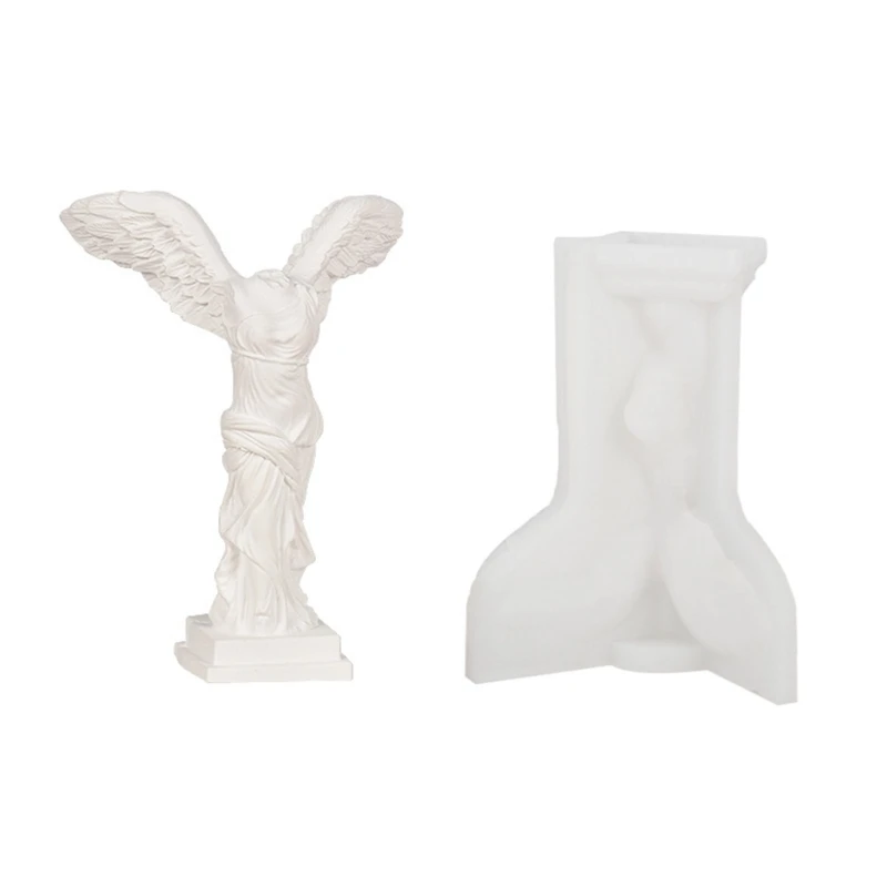 

Epoxy Handmade Soap Mold Angel Goddess Wings Decor Mold for DIY Decoration Making Soap Candle Melt Resin Clay