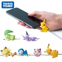 new cute anime pokemon kawaii cable bite protector for iphone usb cable organizer winder pikachu figures for children gifts toys