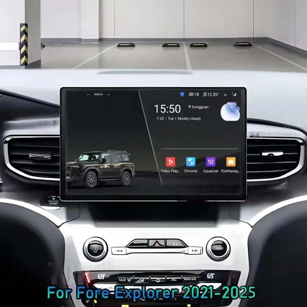 Фото Для Ford Explorer 2021-2025: Автомагнитола с Carplay, GPS-навигацией, стереосистемой, 12,5-дюймовым экраном, Android Auto, мультимедийным видеоплеером, головным устройством №1