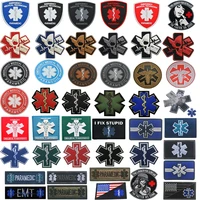 emergency medical technician badges pvc patches medic hook embroidered patch clothes accessories for backpacks caps hat vest