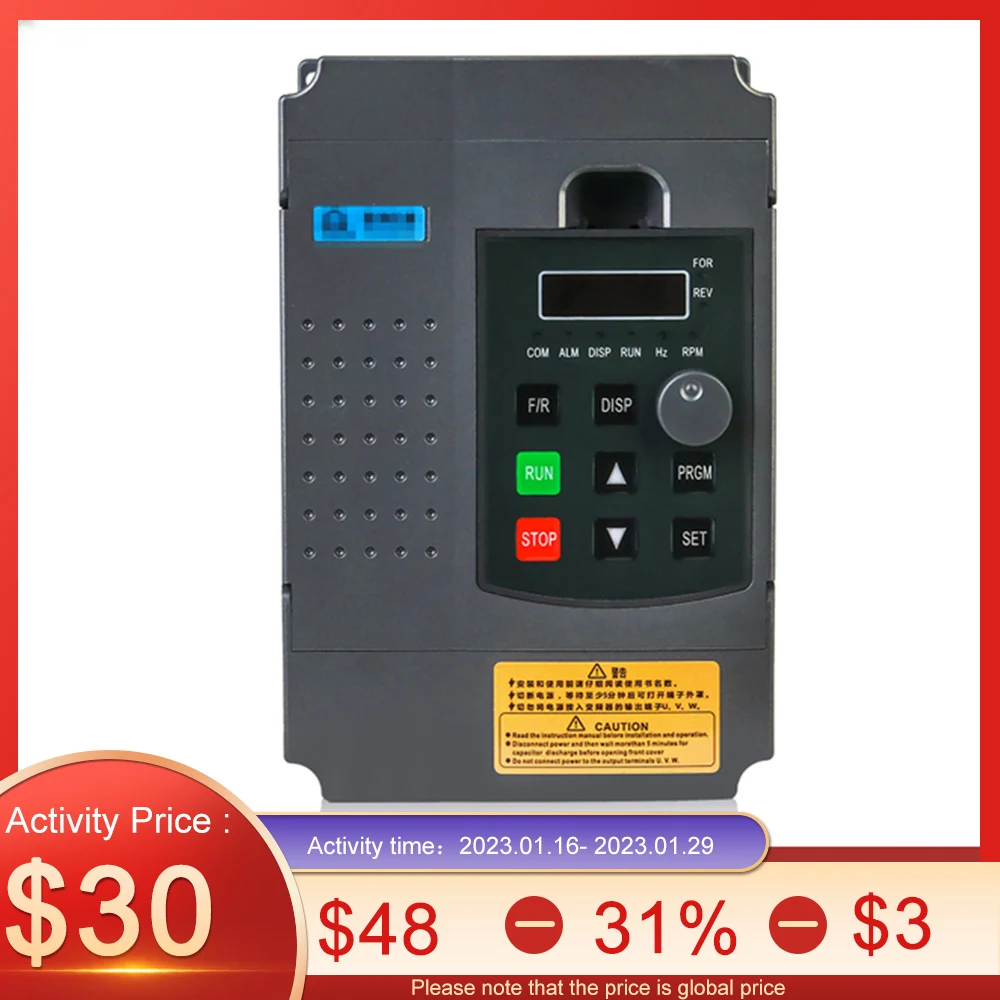 

Инвертор VDF, однофазный вход 220 В, 220 кВт, 3-фазный выходной преобразователь частоты, регулируемый привод скорости для двигателя с ЧПУ