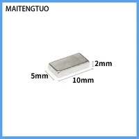 2050100200300500pcs 10x5x2 small block ppowerful strong magnetic magnets 1052 permanent neodymium magnet sheet 10x5x2mm