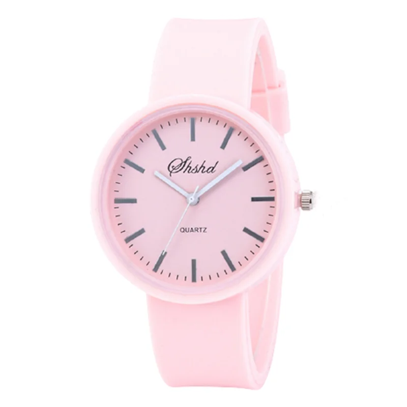 Модные простые часы женские белые Наручные модные корейские Силиконовые