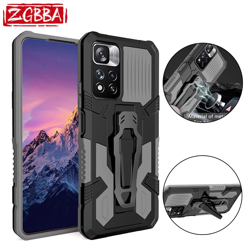 

Shockproof Car Holder Phone Case For Xiaomi Redmi Note 11 10 9 8 7 6 5 Pro Plus Max Bracket Cover For Redmi Note 10S 9T 9S 5A 4X