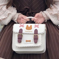 xiuya lolita handbags for women kawaii japanese jk student shoulder bag cute rabbit splice fashion 2022 party ladys bag