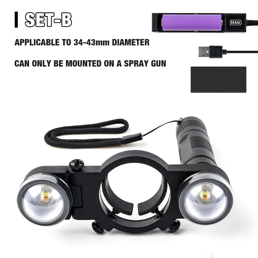 

USB-регулируемый светодиодный фонарь для краскопульта