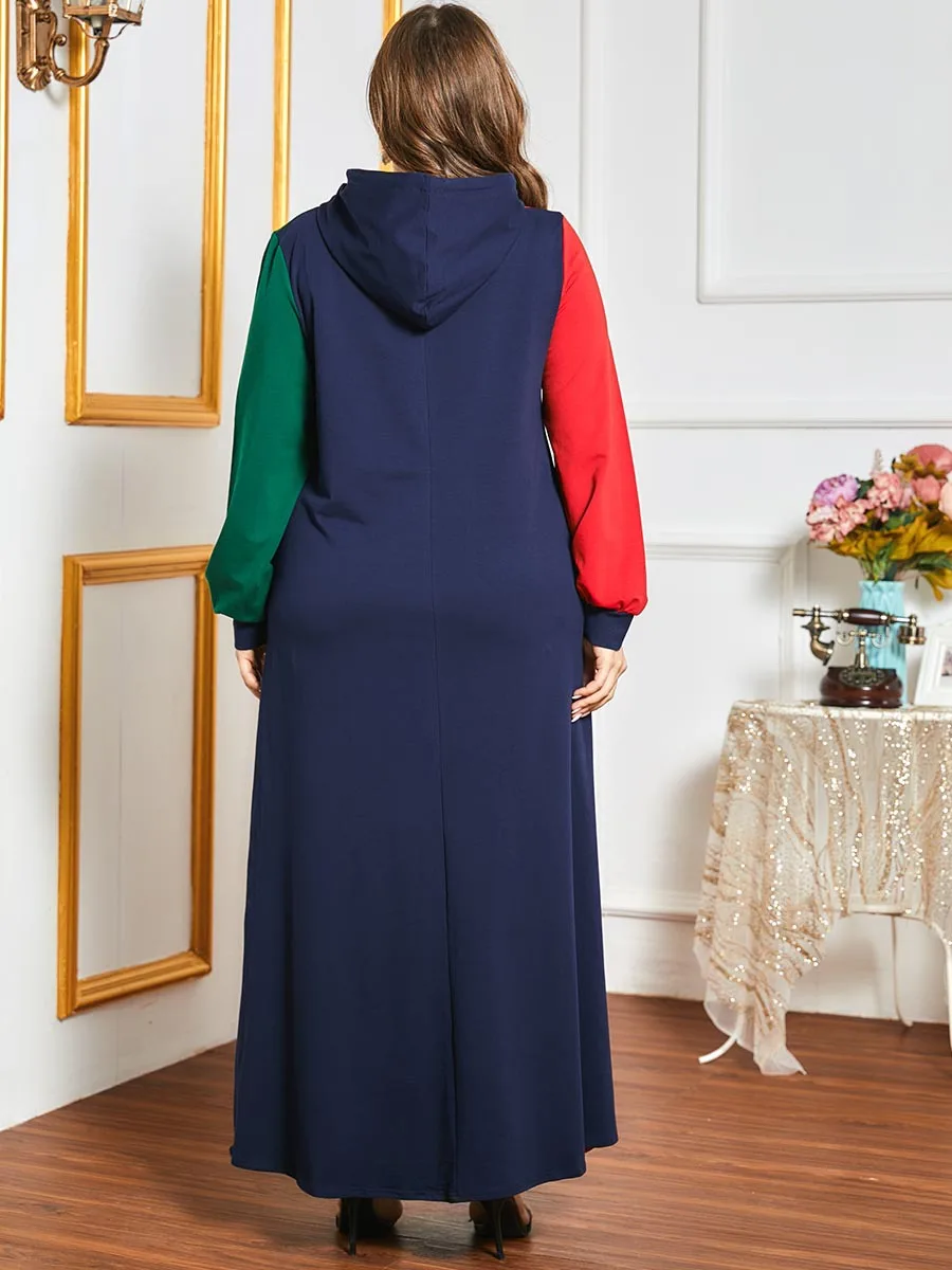 Платье женское длинное с капюшоном мусульманский тренировочный костюм индейкой