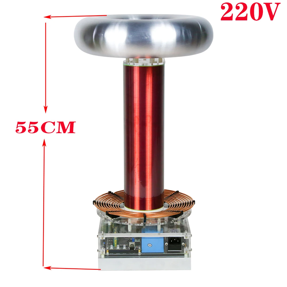 

60 см дуговая музыка Тесла катушка DRSSTC высокотехнологичные игрушки искусственная молния 220 В