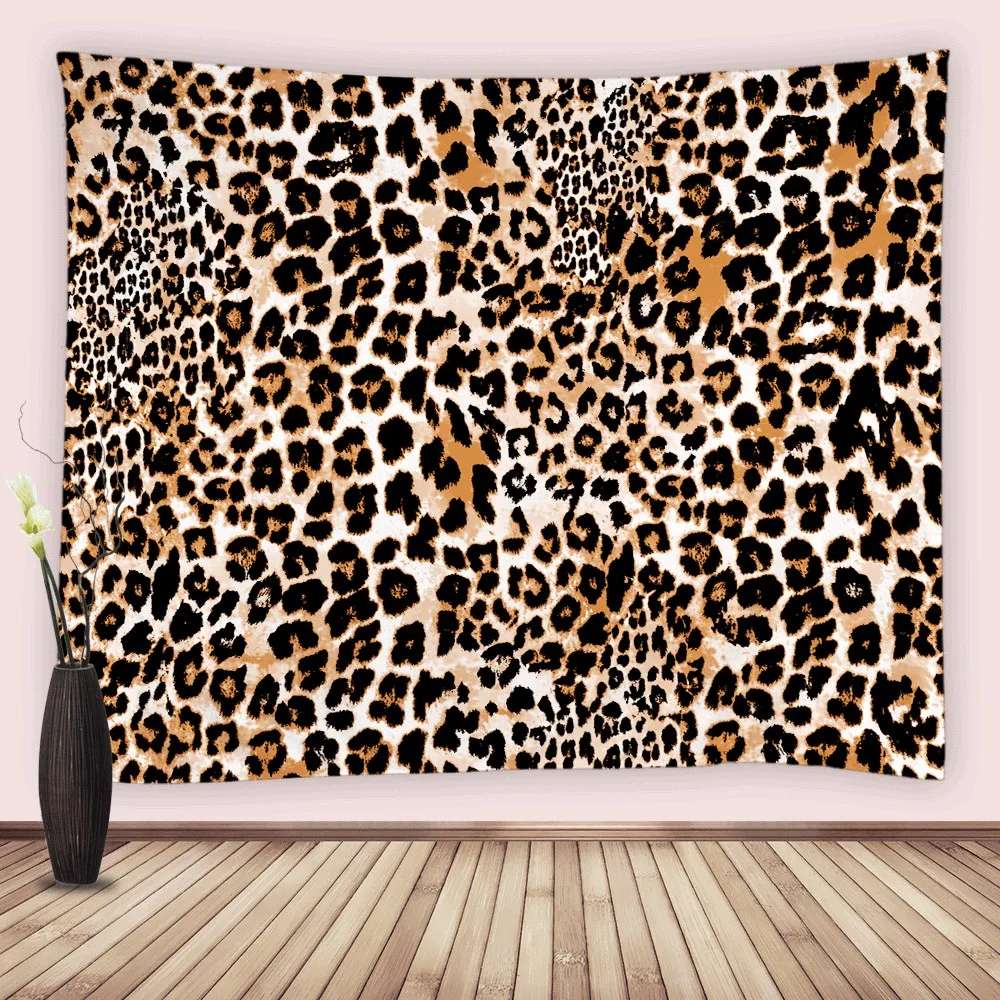 

Tapestry Wall Hanging Brown Leopard Skin Design Animals Fur Wildlife Abstract African Cheetah Tapestries Art Bedroom Dorm Decor