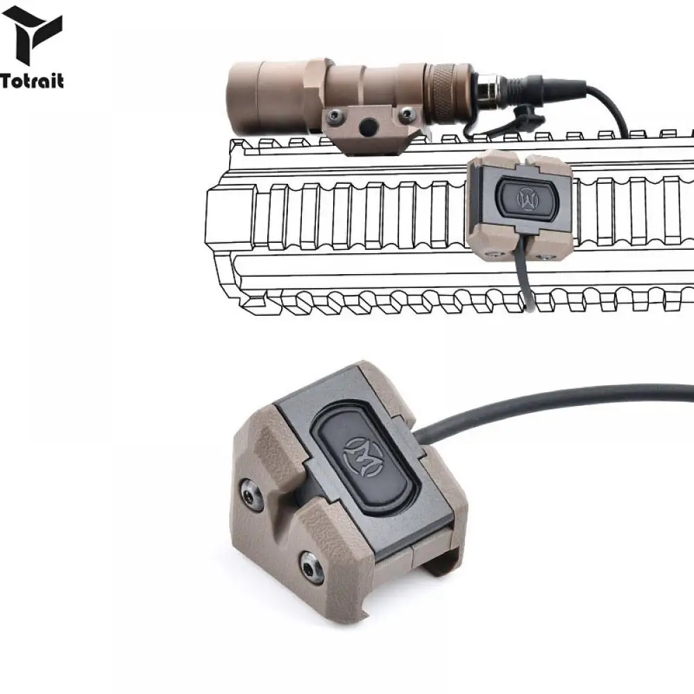 

TOtrait Tactical flashlight M300 rat tail card slot ModButton line mouse tail base general 20 mm guide rail