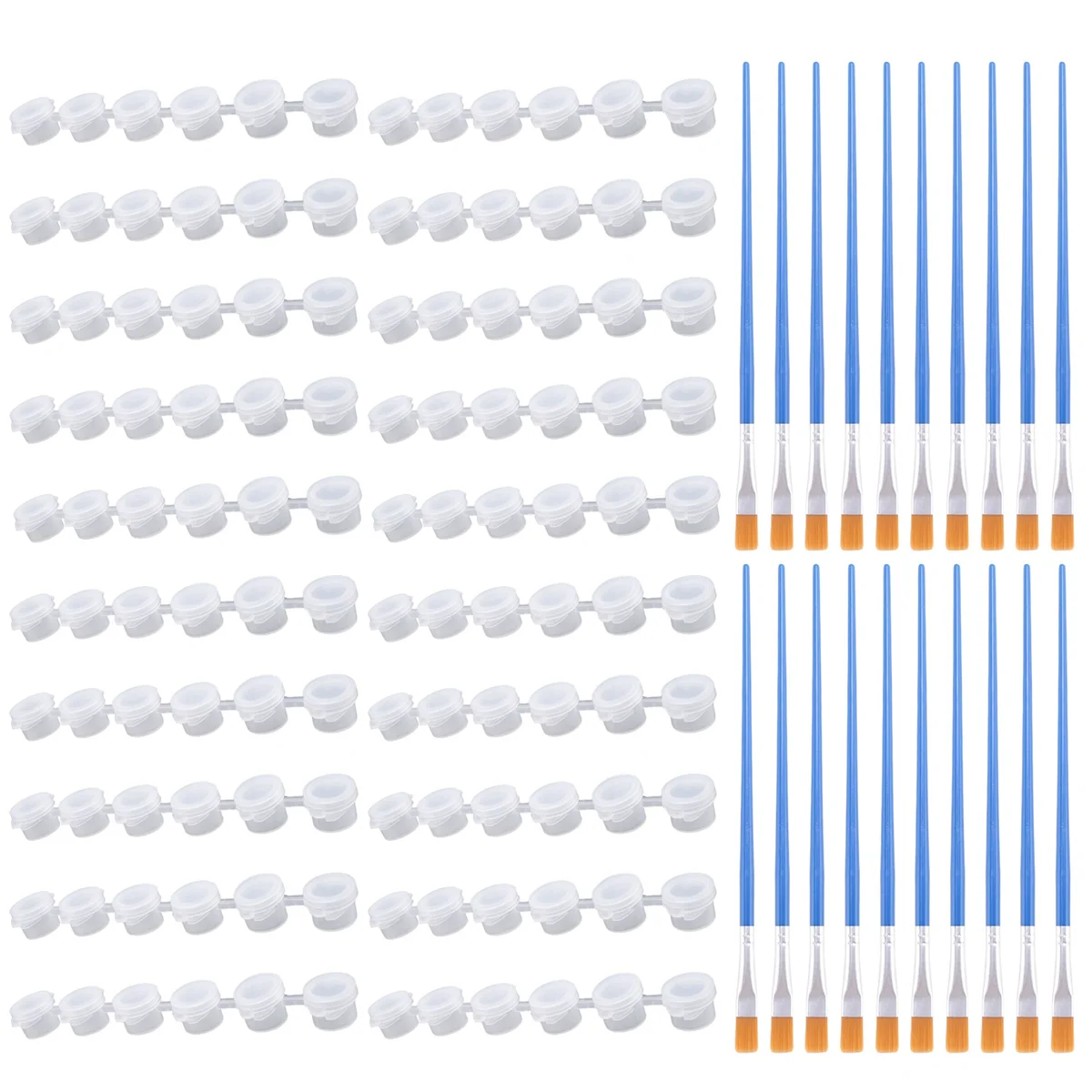 20 полосок 120 горшков пустые горшки для краски полоски мини-прозрачные контейнеры