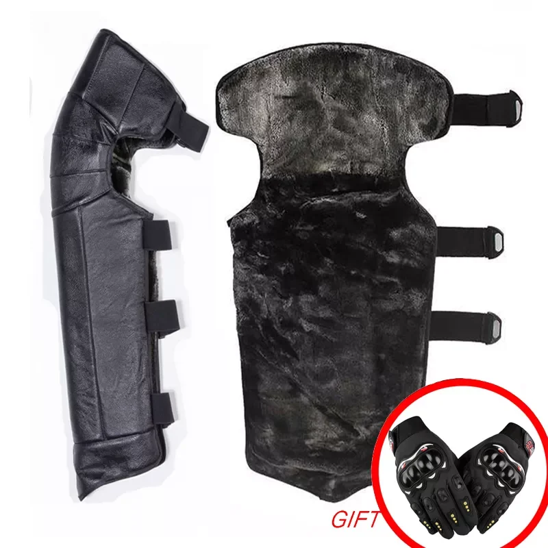 COW Leather Skiing skating protector knee pads motorcycle knee pads moto racing riding protection kneepads