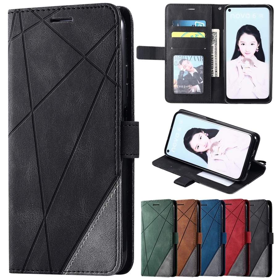 

Wallet Flip Card Slots Holder Stand Leather Case For Huawei P40 Lite E P30 Pro P20 Lite P Smart 2019 Mate 20 Lite Honor 10 Lite