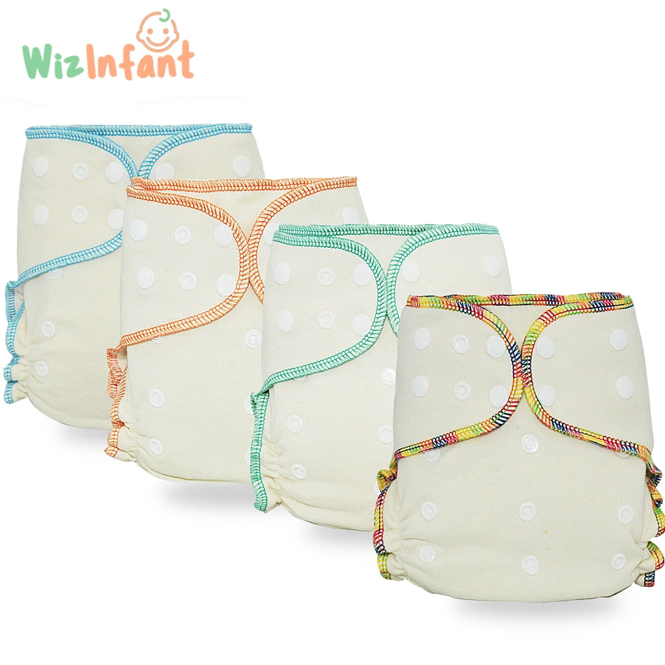 

Wizinfant Original Hemp Cotton Cloth Diapers Eco-Friendly Baby Diapers Ecological Adjustable Nappy Reusable Fit 5-15KGs Children