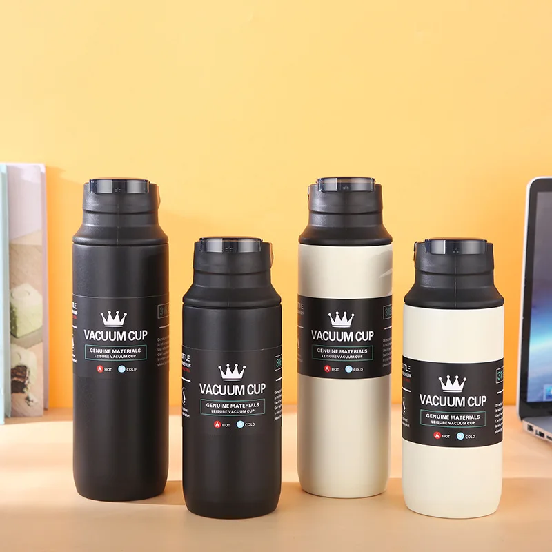 

Insulated Mug Coffee Cup Thermos Vacuum Flask Stainless Steel Thermal Water Bottle with Handle with Brand Logo 480ml Portable