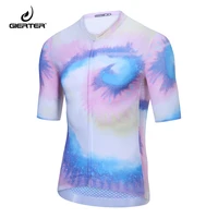 gierter unisex cycling jersey men anti sweat breathable short sleeve tie dye fashion quick dry bike clothing lightweight maillot