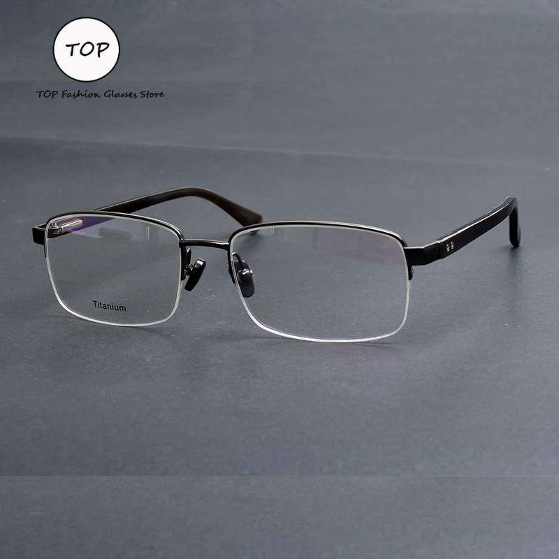 Темпераментные мужские деловые очки в полурамке уникальные полностью