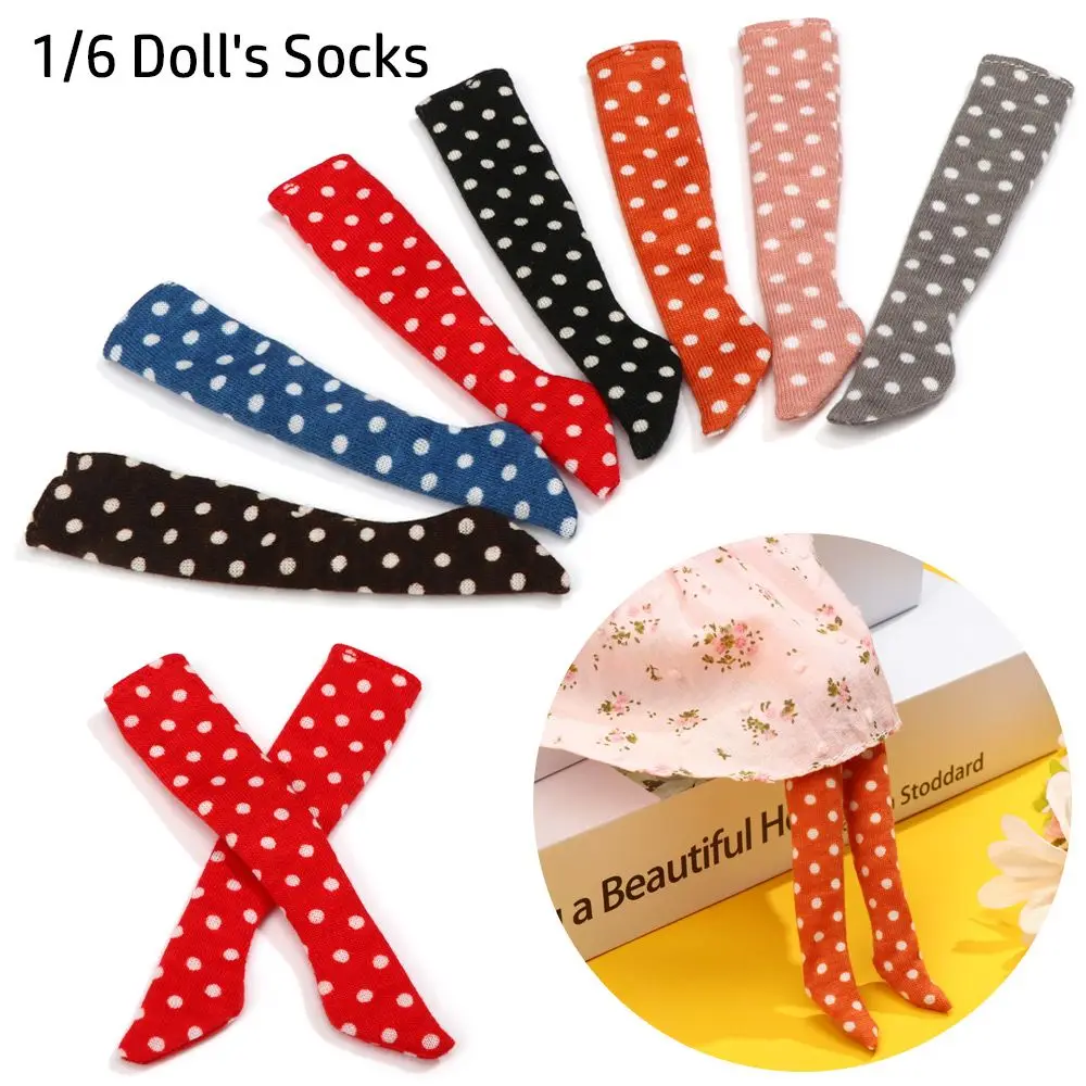 

Hot High quality DIY Children Kids Girl 1/6 Doll Stockings Doll Dot Socks Christmas Gift Doll's Clothes Accessories